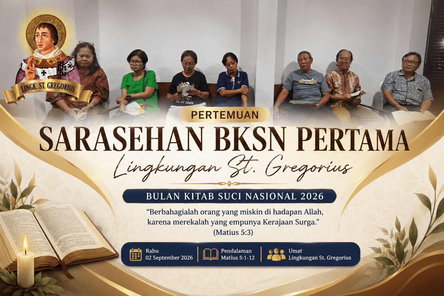 Dokumentasi Sarasehan BKSN Pertama Lingkungan St. Gregorius